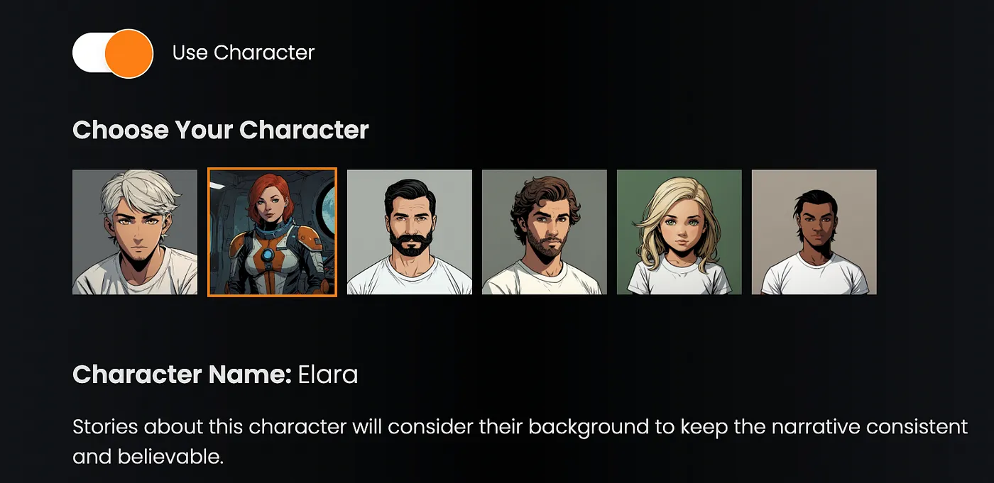 Using Characters on StoryChain